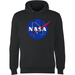 Hoodie sweater | Nasa klassieke Insignia logo | zwart | Maat XXL