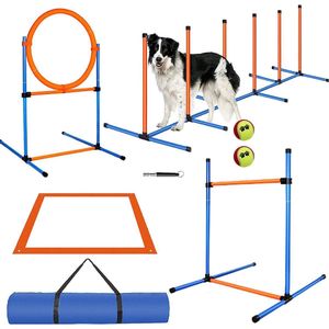 Honden Agility Set - Behendigheids training voor de hond - Slalom - Horde - Draagzak