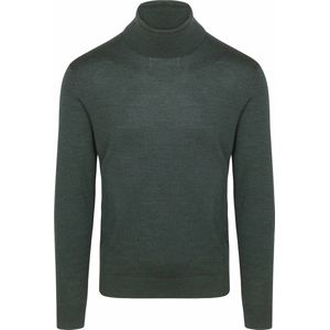 Suitable Merino Coltrui Melange Donkergroen - Maat M - Heren