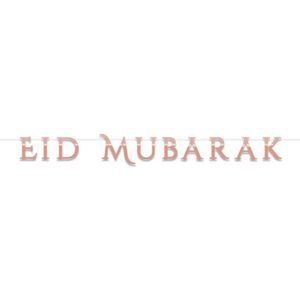 Amscan - Letterslinger 'Eid Mubarak' Rose Gold