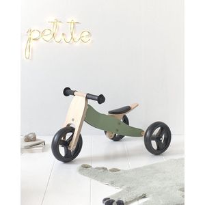 Petite Amélie ® Loopfiets - Houten - Vanaf 1 jaar - 4 in 1 Loopfiets - Stimuleert motoriek & balans - Groen