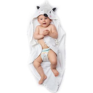 Babybadhanddoek voor meisjes en jongens, capuchonhanddoek voor baby's, 100% biologisch katoen, Öko-Tex-certificering, zonder chemicaliën, babyhanddoek met capuchon, 70 x 70 cm, 0-12