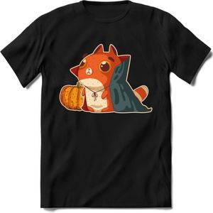 Graaf Dracula kat T-Shirt Grappig | Dieren katten halloween Kleding Kado Heren / Dames | Animal Skateboard Cadeau shirt - Zwart - M