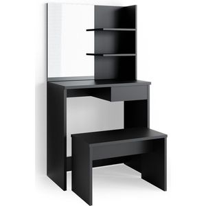 Vicco Kaptafel Dekos, Zwart, 75 cm met bank