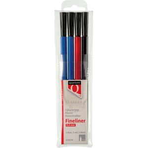 Fineliner Quantore rond 0.4mm assorti 4stuks