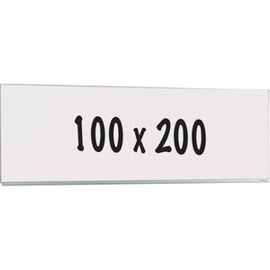 Whiteboard Deluxe Aurora - Emaille staal - Enkelzijdig bord - Weekplanner - Maandplanner - Jaarplanner - Magnetisch - Wit - 100x200cm