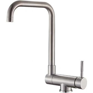 CHIWIN Keukenkraan - RVS - 360° Draaibaar Design - SUS304 RVS - Keramische Kartuitsch - Vouwbare Uitloop