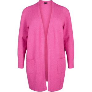 ZIZZI CASUNNY, L/S, CARDIGAN Dames Vest - Pink - Maat XL (54-56)