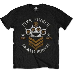 Five Finger Death Punch - Chevron Heren T-shirt - XL - Zwart