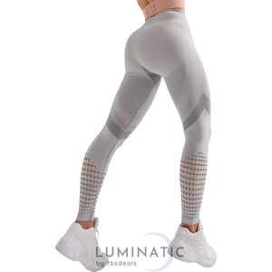 Sportlegging Dames - Yoga Legging - Fitness Legging - Legging Dames - Sport Legging - Shapewear Dames - Booty Legging | Luminatic® | Licht Grijs | Maat S