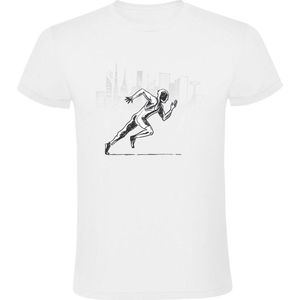 City Run Heren T-shirt - stad - hardlopen - snelheid - wolkenkrabbers