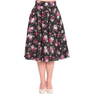 Banned - Fluer De Nuit Swing Rok - S - Zwart