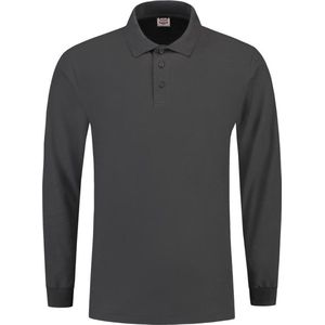 Tricorp Poloshirt lange mouw - Casual - 201009 - Donkergrijs - maat L