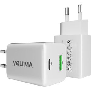Voltma® 45W snelle USB C/A snellader, usb A+C oplader adapter met GaN-technologie compatibel met iPhone 15, Samsung S/Note-serie
