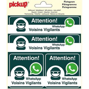 Pickup Pictogram 15x15 cm 4 pcs - WhatsApp Voisins Vigilants