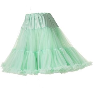 Supervintage supermooie volle zachte petticoat rok mint groen - M / L - valt op de knie - elastische verstelbare taille - carnaval - feest
