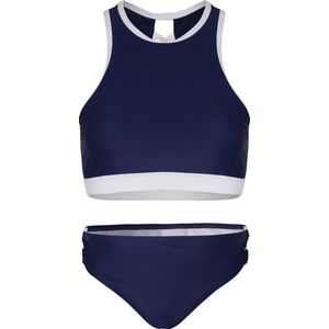 Dames bikini sport met gevlochten detail - Navy - XL