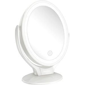 Oplaadbare LED-make-upspiegel met 1x / 7x vergroting en dimbare touchscreen