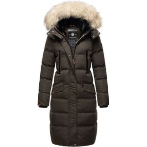 Gewatteerd & Winddicht Marikoo SCHNEESTERNCHEN - Winterjas Dames - Volwassen - Capuchon - Antraciet - XL
