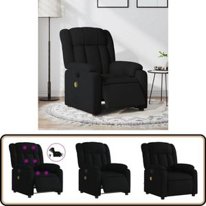 vidaXL Massagestoel - Elektrisch verstelbaar - Zwart Massagestoel - Elektrische Fauteuil - Relaxstoel - Ergonomische Stoel - Lounge Stoel