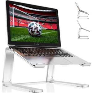 Aluminium Laptop Standaard Hoogte Verstelbaar - Compatibel met Notebook (10-16inch) MacBook Pro/Air Surface Lenovo Hp Asus Acer Dell MSI Samsung Huawei