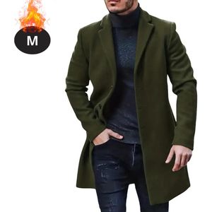 Bovista Winterjas - Trenchcoat - Heren - Winter - Herfstjas - Volwassen - Stijlvol - Knopen - Legergroen - M