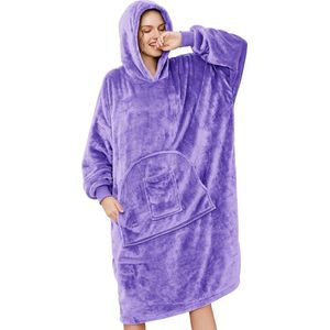 Hoodiedeken, Sherpa Extra Grote Fleecehoodie, / ochtendjas, Comfort Badjas voor dames en heren, wollig, Winter deken - Fleece dekentje - Hoodie Blanket