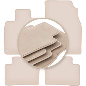 PREMIUM beige vloermatten voor: Nissan Qashqai II J11 crossover 2013-