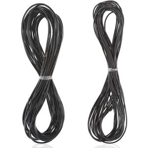 2 Rolls of 1 mm Leather Strap Chain Bands for Chains - Sold by the Metre, Round, Tear-Resistant