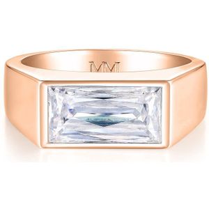 Maxton - 14k Roségouden Rechthoekige Moissanite Heren Ring
