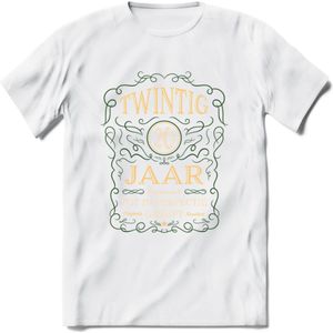 20 Jaar Legendarisch Gerijpt T-Shirt | Mos - Ivoor | Grappig Verjaardag en Feest Cadeau Shirt | Dames - Heren - Unisex | Tshirt Kleding Kado | - Wit - XL
