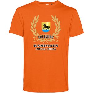 T-shirt Krans Kampioen 2025 | Volendam | Shirt Kampioen | Geen officieel FC Volendam artikel | Oranje | maat L