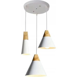 TooLight Hanglamp Scandi APP067-3CPR - E27 - 3 Lichtpunten - Wit