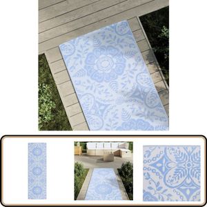 vidaXL Buitenkleed - 80x250 cm - Babyblauw - PP Tuintapijt - Outdoor Tapijt - Patio Dekens - Terrasdecoratie - Zomerdekentjes