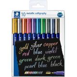 STAEDTLER metallic calligraphy pen set 10 kleuren