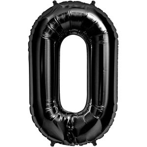 XL Folieballon 0 (90cm) Zwart
