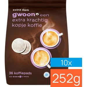 G'woon Koffiepads Extra Dark Roast 36st