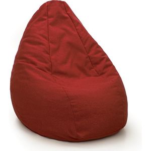 Drop & Sit - compacte zitzak - milieuvriendelijk - rood - gemaakt van 90% gerecyclede PET flessen - waterafstotend
