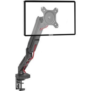 Verstelbare Aluminium Monitor Beugel voor 13”-27” Schermen - Ergonomische Houder met Gasveer en Kabelbeheer