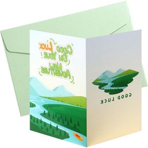 Afscheidskaarten voor Collega's 24x18cm Veel Succes met Je Nieuwe Avontuur - Kaart met Envelop Pensioencadeau