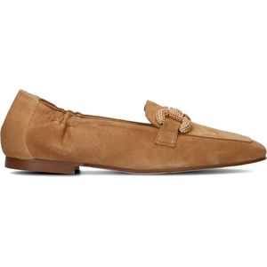 Stefano Lauran Instappers Dames - Instapschoenen / Damesschoenen - Suède - 14557 - Cognac - Maat 38