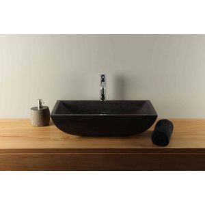 Natuursteen wasbak hardsteen 58 cm BE-016zk