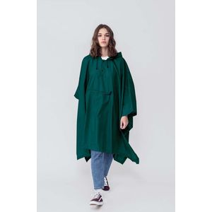 Clima Bisetti - Regenponcho Groen - fietsponcho - regenponcho volwassenen - waterdicht - unisex - regenponcho fiets - regenponcho dames - regenponcho heren - regenponcho herbruikbaar - regenponcho's