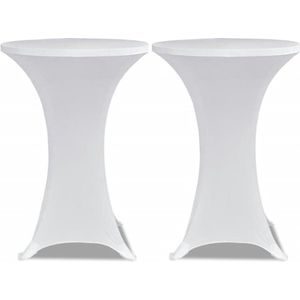 vidaXL-Statafelhoes-Stretch-Ø80cm-Wit-(2-stuks)