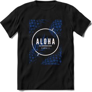 Aloha Hawaii | TSK Studio Zomer Kleding  T-Shirt | Donkerblauw | Heren / Dames | Perfect Strand Shirt Verjaardag Cadeau Maat XXL