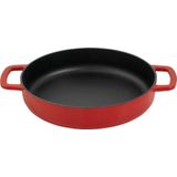 Combekk Souschef - 2 greeps koekenpan - gietijzer - 24cm - rood