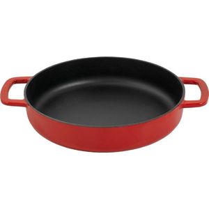 COMBEKK - Sous-Chef Koekenpan Dubbel Handvat 24CM - Rood