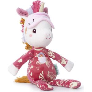Lilliputiens - Slaapvriendje Lena De Eenhoorn - Knuffel Met Glow-In-The-Dark Slaapmasker En Pyjama - 32 Cm - Geschikt Vanaf 6 Maanden