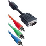 VGA (m) - Component 3RCA (m) kabel / zwart - 2 meter