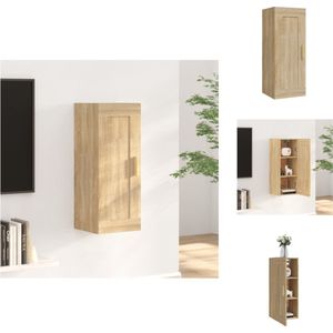 vidaXL Wandkast - vidaXL - Houten wandkast - 35 x 34 x 90 cm - Sonoma eiken - Wandsteun